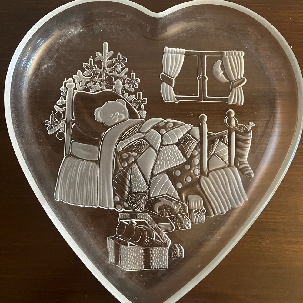 Heart Shaped Christmas Serving Plate